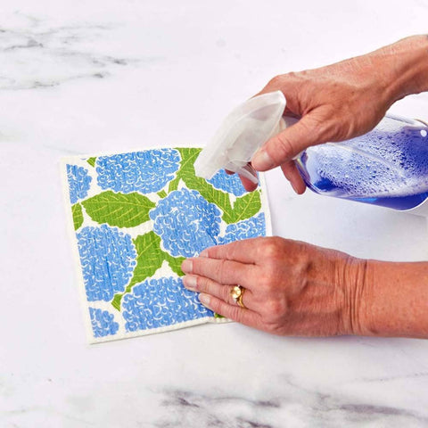 Blue Hydrangea blu Eco Sponge Cloths