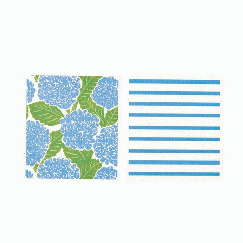Blue Hydrangea blu Eco Sponge Cloths