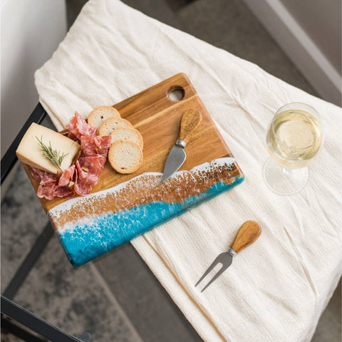 Small Wood Resin Cheese Board / Charcuterie Board