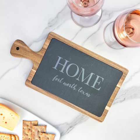 Home City & State - Custom Slate Serving Board