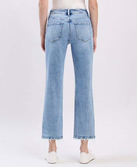 HIGH RISE ANKLE STRAIGHT JEANS