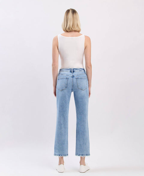 HIGH RISE ANKLE STRAIGHT JEANS