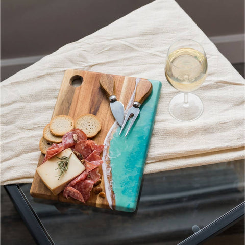 Small Wood Resin Cheese Board / Charcuterie Board